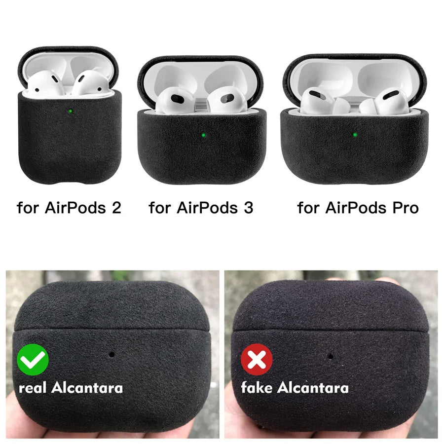 Funda en Alcantara para cascos AirPods Pro